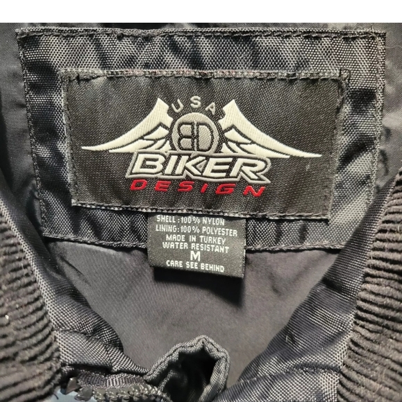 USA BD Biker Design Womens Motorcycle Jacket , Black with purple stripe, Medium, - Picture 4 of 9